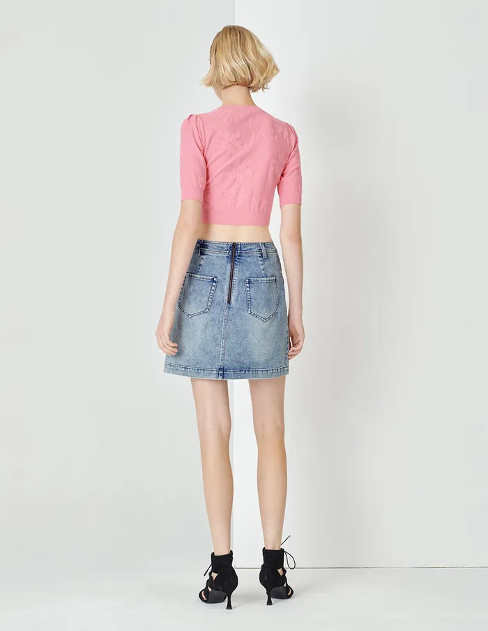 MARYLING Skirts Denim Blue Asymmetric LaceUp Denim Skirt Blue 8211 Women MARYLING Skirts Denim Blue Asymmetric LaceUp Denim Skirt Blue 8211 Women