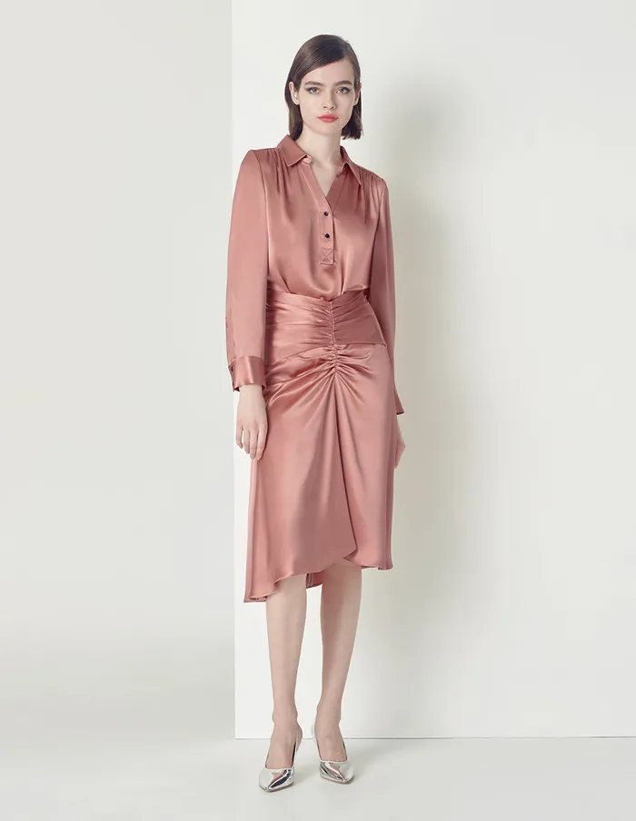 MARYLING Skirts GATHERED FRONT FISHTAIL SKIRT Red 8211 Women