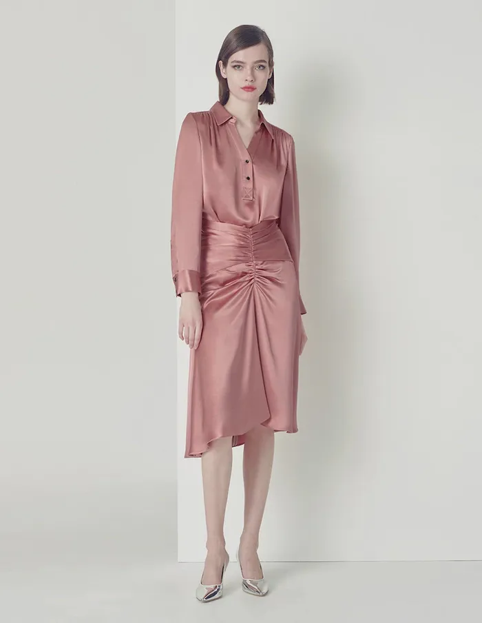 MARYLING Skirts GATHERED FRONT FISHTAIL SKIRT Red 8211 Women MARYLING Skirts GATHERED FRONT FISHTAIL SKIRT Red 8211 Women