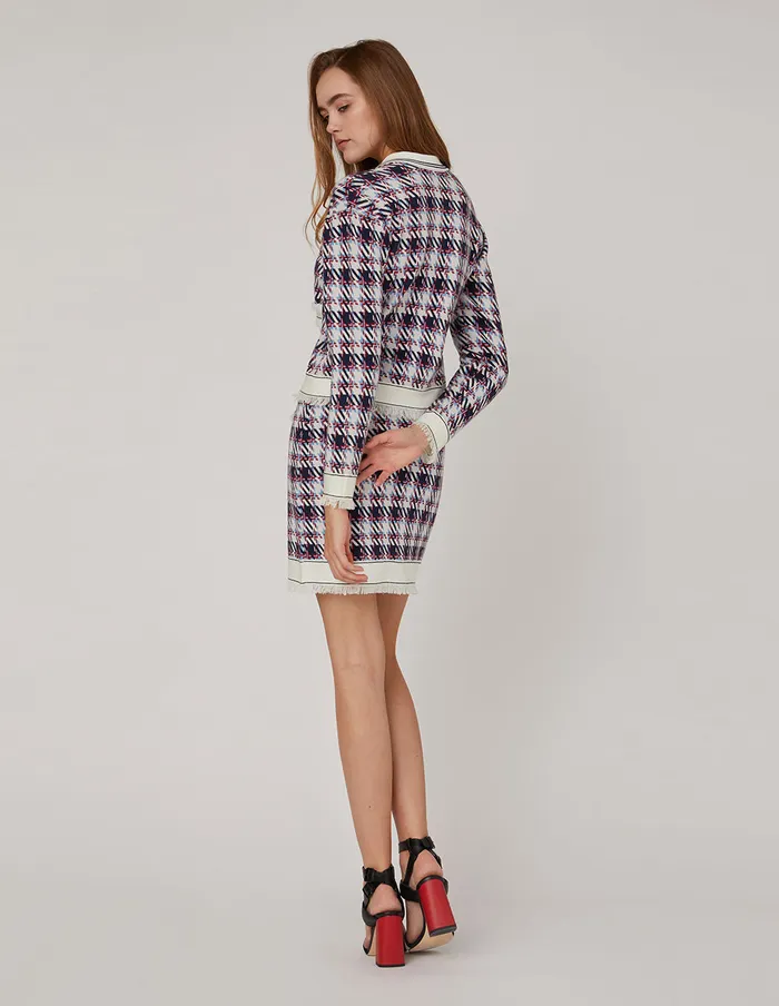 MARYLING Skirts Houndstooth Jacquard Knitted Mini Skirt Mix 8211 Women MARYLING Skirts Houndstooth Jacquard Knitted Mini Skirt Mix 8211 Women