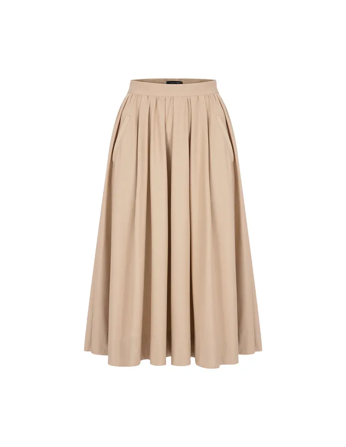MARYLING Skirts Pleated Parapet Skirt Sandy 8211 Women MARYLING Skirts Pleated Parapet Skirt Sandy 8211 Women