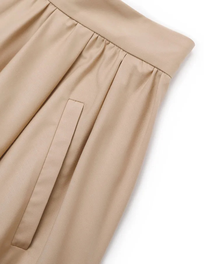 MARYLING Skirts Pleated Parapet Skirt Sandy 8211 Women MARYLING Skirts Pleated Parapet Skirt Sandy 8211 Women