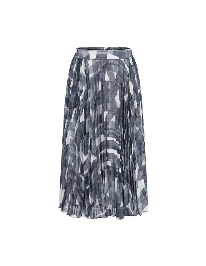 MARYLING Skirts Printed Sun Pleated Skirt Monochrome 8211 Women MARYLING Skirts Printed Sun Pleated Skirt Monochrome 8211 Women