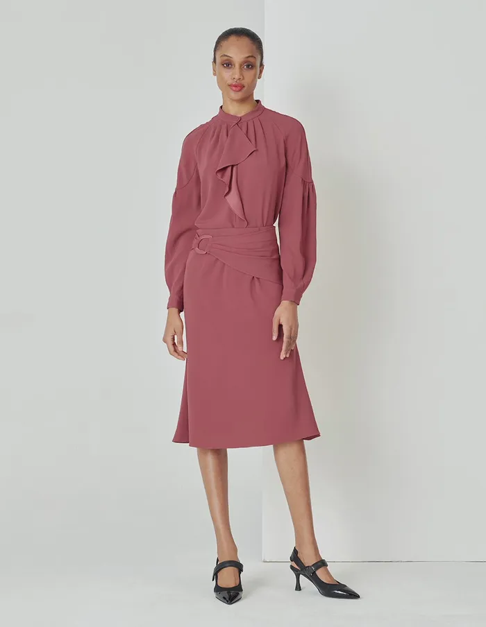 MARYLING Skirts Red Cut Bias Fishtail Skirt Red 8211 Women MARYLING Skirts Red Cut Bias Fishtail Skirt Red 8211 Women