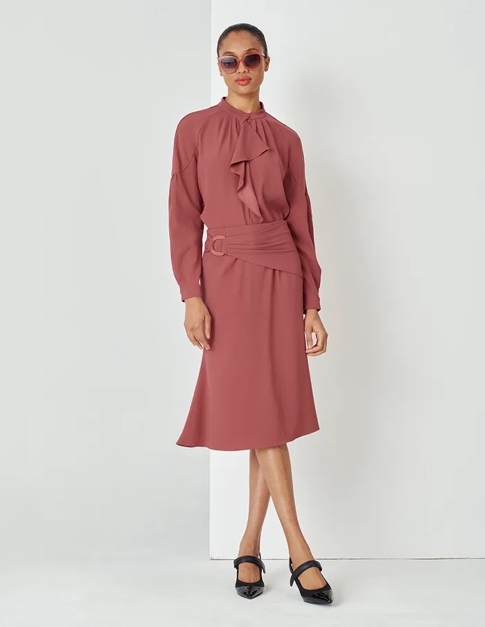 MARYLING Skirts Red Cut Bias Fishtail Skirt Red 8211 Women MARYLING Skirts Red Cut Bias Fishtail Skirt Red 8211 Women