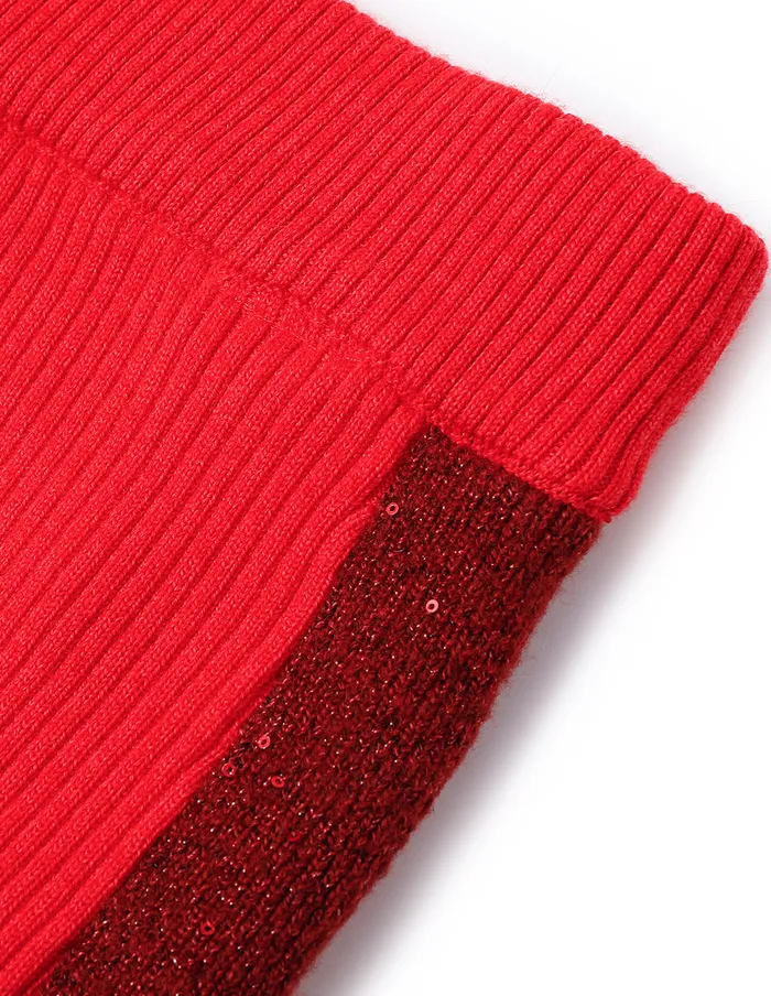 MARYLING Skirts Red Slit Knitted Skirt Red 8211 Women MARYLING Skirts Red Slit Knitted Skirt Red 8211 Women