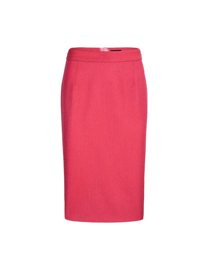 MARYLING Skirts Rose Pink Herringbone KneeLength Skirt Herringbone 8211 Women MARYLING Skirts Rose Pink Herringbone KneeLength Skirt Herringbone 8211 Women
