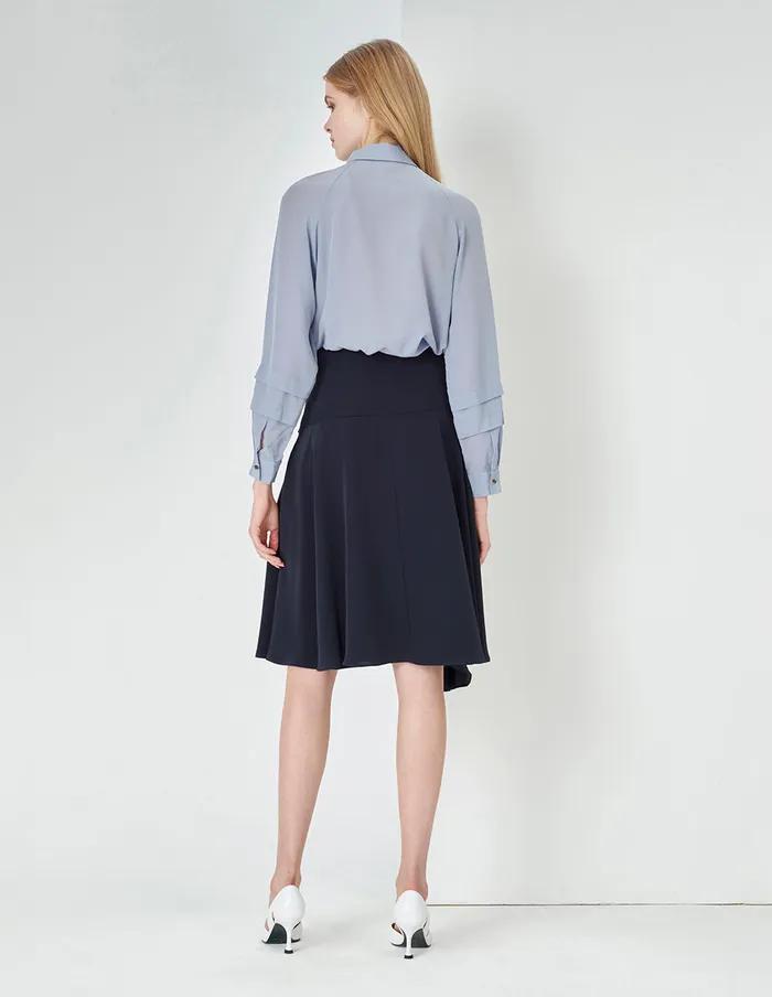 MARYLING Skirts Spring Midnight Blue Bow Knot Mini Skirt Blue 8211 Women MARYLING Skirts Spring Midnight Blue Bow Knot Mini Skirt Blue 8211 Women