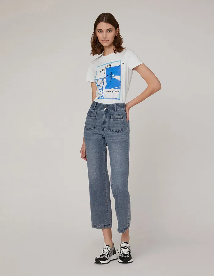 MARYLING TShirt Classic Round Neck Logo Short Sleeve Tshirt Mix 8211 Women