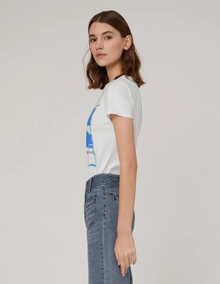 MARYLING TShirt Classic Round Neck Logo Short Sleeve Tshirt Mix 8211 Women MARYLING TShirt Classic Round Neck Logo Short Sleeve Tshirt Mix 8211 Women