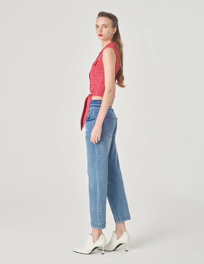 MARYLING Vest Red Color Knitted Vest Red 8211 Women MARYLING Vest Red Color Knitted Vest Red 8211 Women