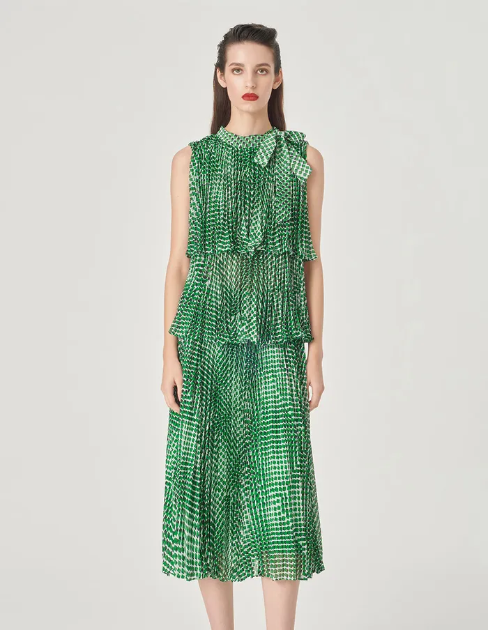 MARYLING Vest Sleeveless Printed Top Green 8211 Women MARYLING Vest Sleeveless Printed Top Green 8211 Women
