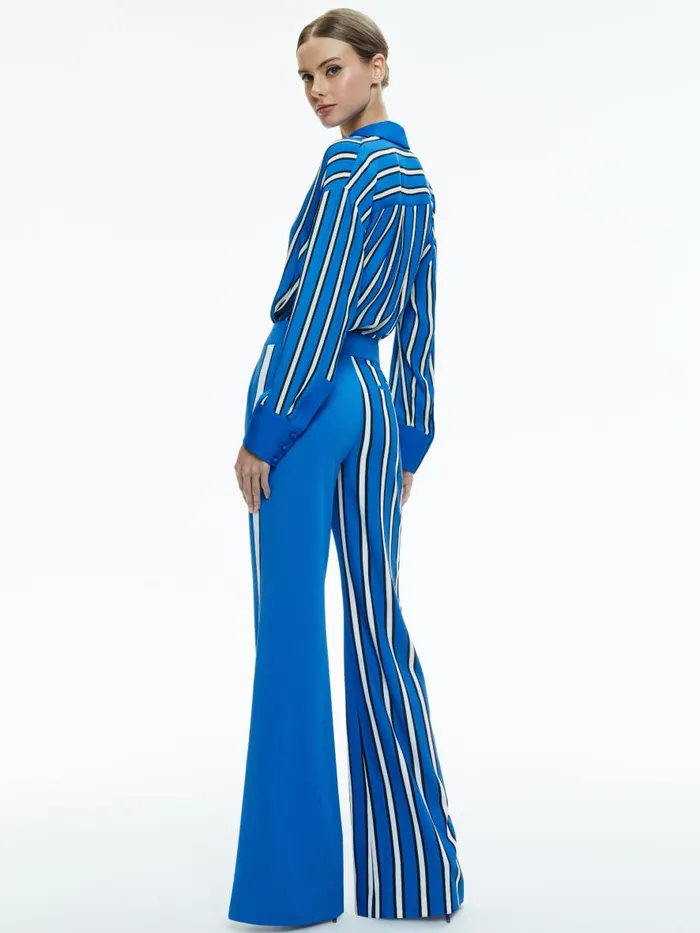 Matching Sets Women Alice Olivia Teakwood Stripe French Blue