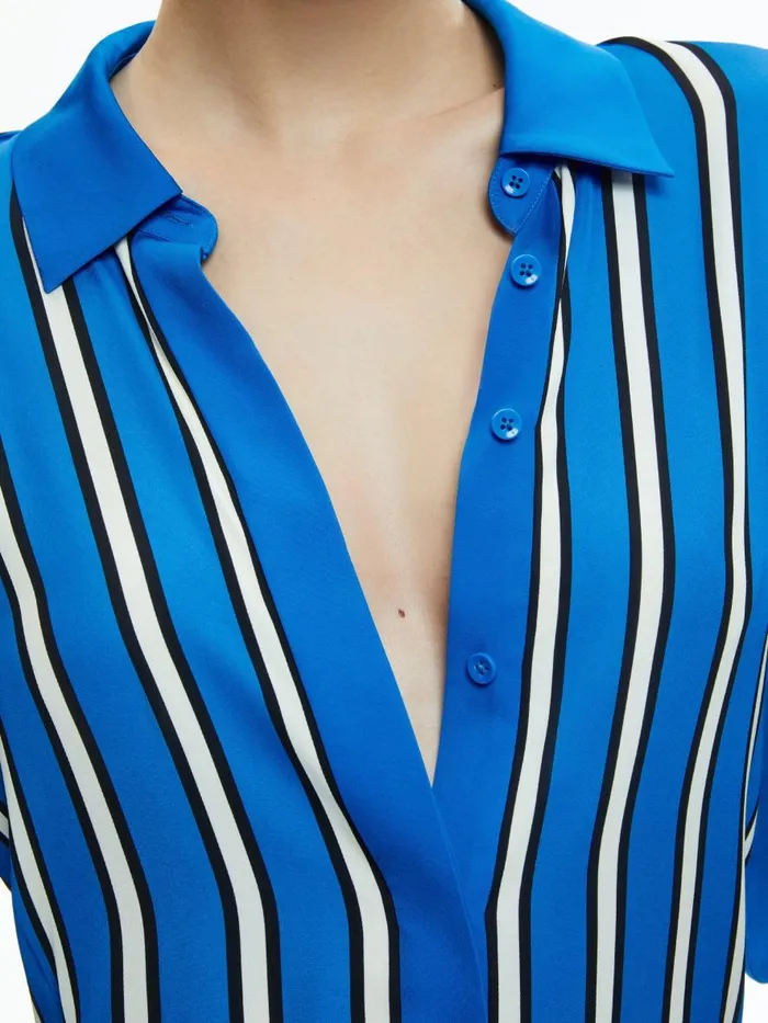 Matching Sets Women Alice Olivia Teakwood Stripe French Blue