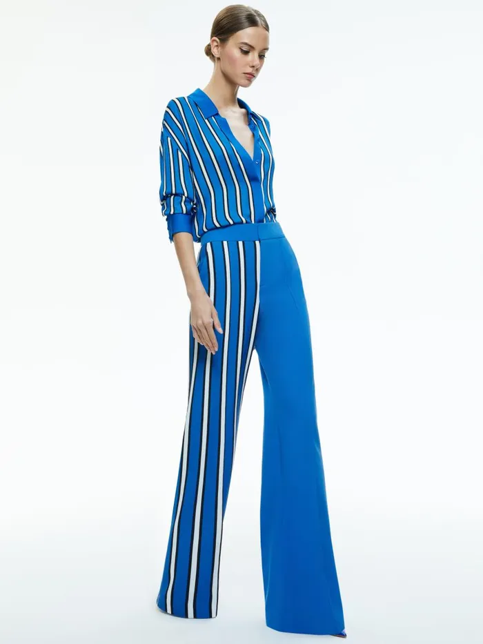 Matching Sets Women Alice Olivia Teakwood Stripe French Blue