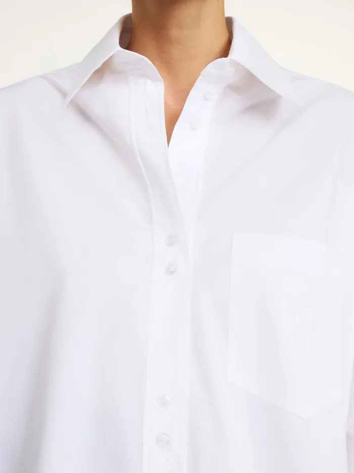 Maye Organic Cotton Shirt Pure White Women By Malene Birger Shirts