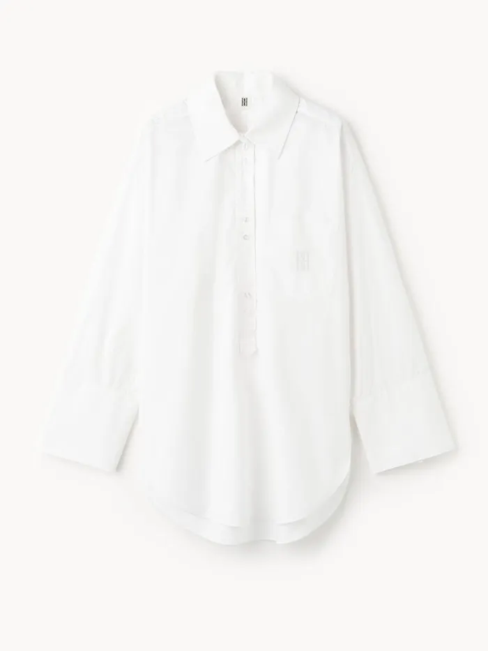 Maye Organic Cotton Shirt Pure White Women By Malene Birger Shirts