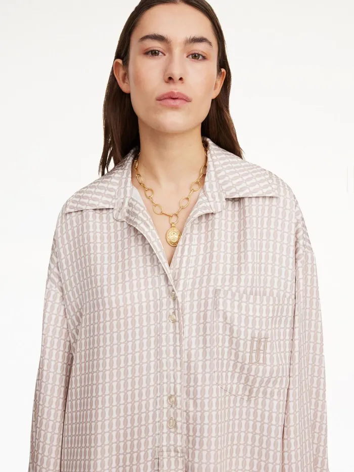 Maye Shirt Off White Monogram Women By Malene Birger Shirts