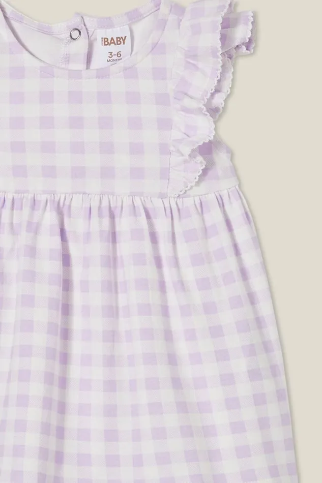 Megan Sleeveless Ruffle Dress Vintage Lilacgingham Baby Cotton On Dresses and All In Ones Megan Sleeveless Ruffle Dress Vintage Lilacgingham Baby Cotton On Dresses and All In Ones