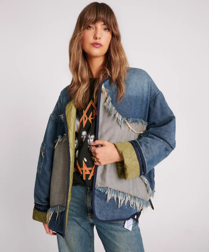 MEMPHIS LIGHT STAR DENIM WADDED JACKET Women One Teaspoon Jackets
