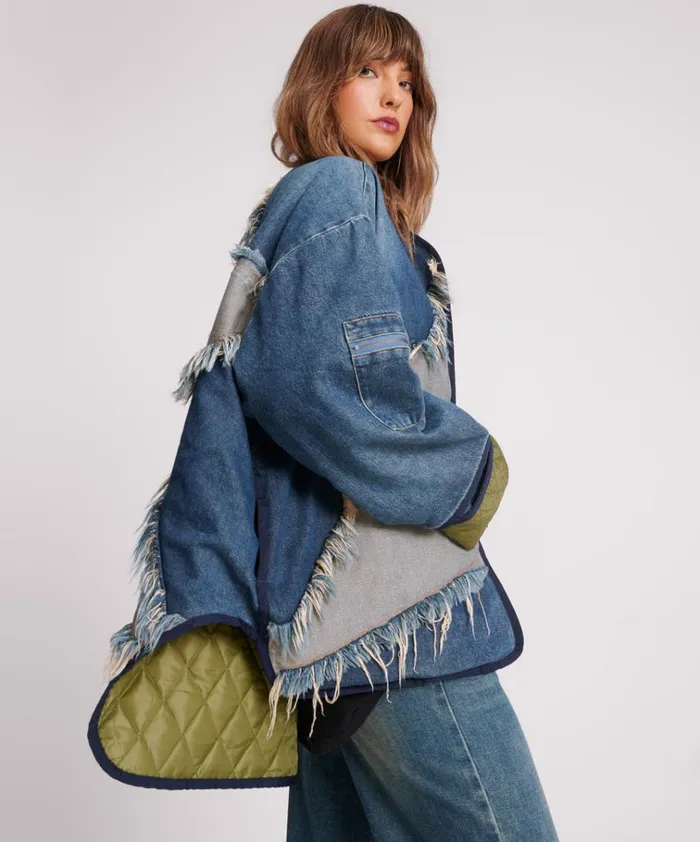 MEMPHIS LIGHT STAR DENIM WADDED JACKET Women One Teaspoon Jackets MEMPHIS LIGHT STAR DENIM WADDED JACKET Women One Teaspoon Jackets