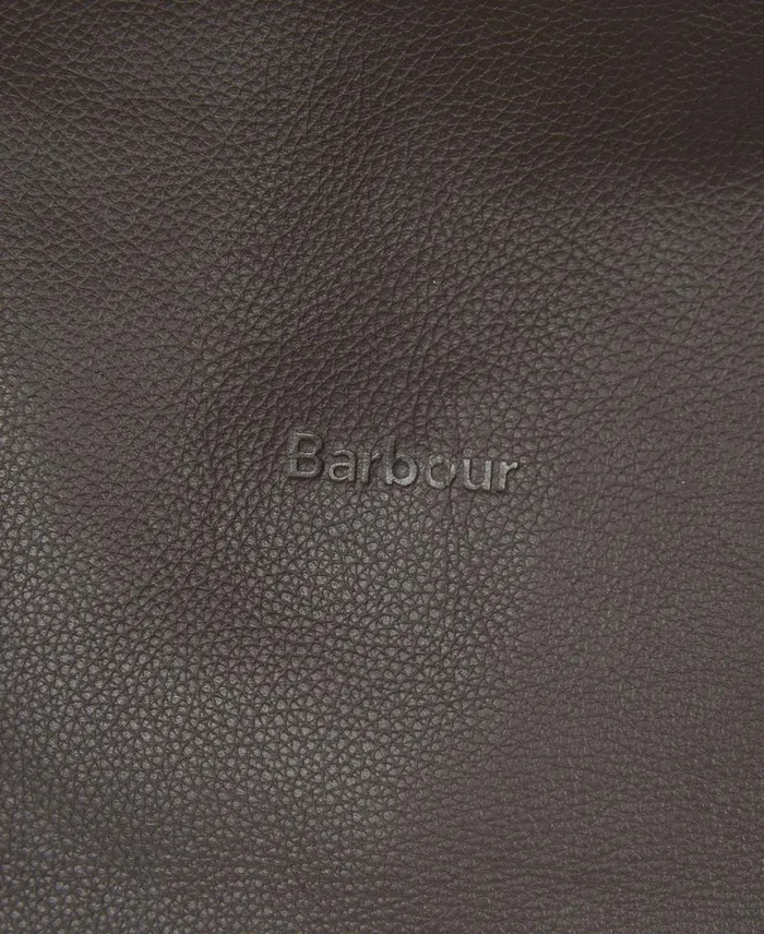 Men Bags and Luggage Barbour Leather Medium Travel Explorer Bag Chocolate