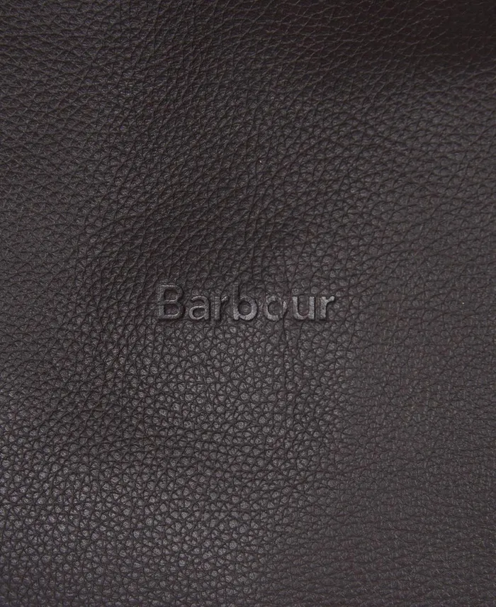 Men Bags and Luggage Barbour Leather Medium Travel Explorer Bag Chocolate