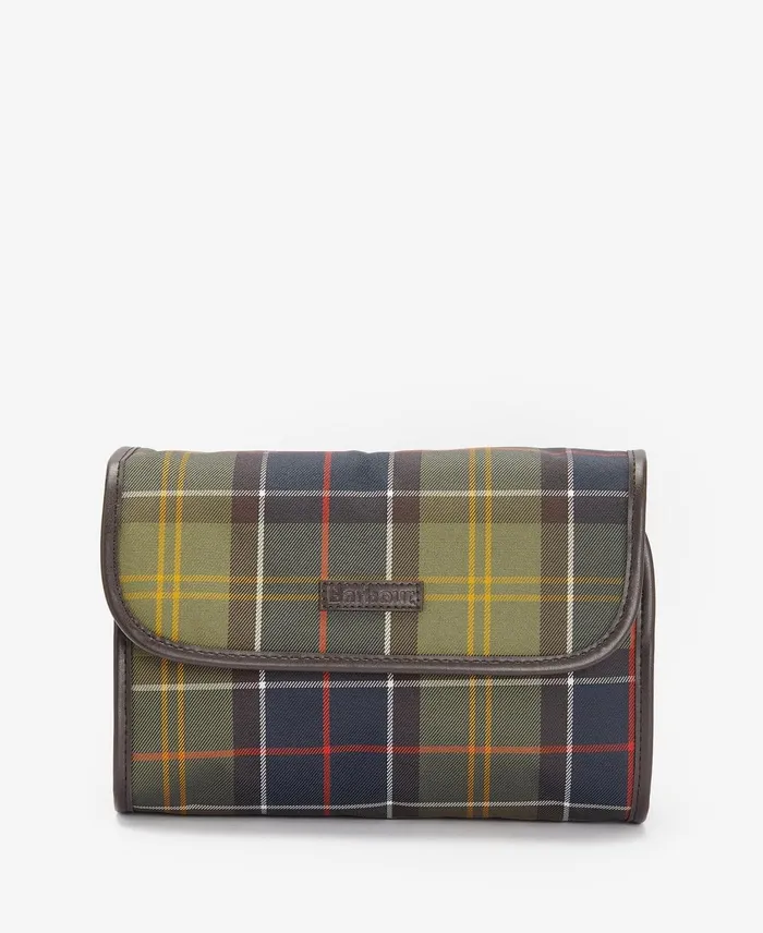 Men Bags and Luggage Barbour Tartan Hanging Washbag Classic Tartan