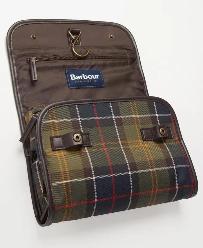 Men Bags and Luggage Barbour Tartan Hanging Washbag Classic Tartan Men Bags and Luggage Barbour Tartan Hanging Washbag Classic Tartan