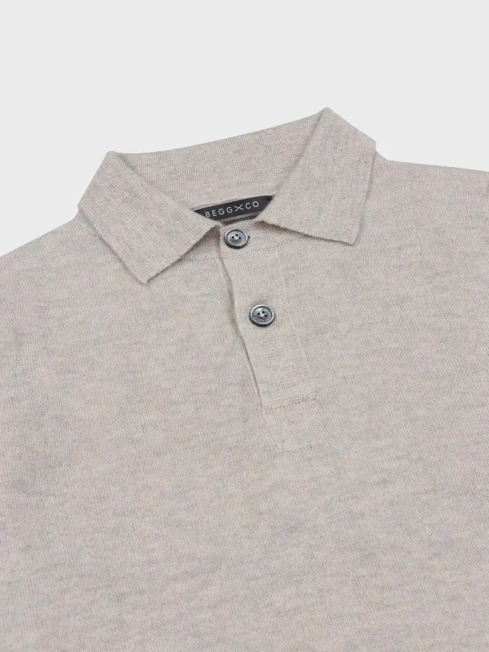 Men Begg X Co Loungewear Summer Rugby Cashmere Poloshirt Agate