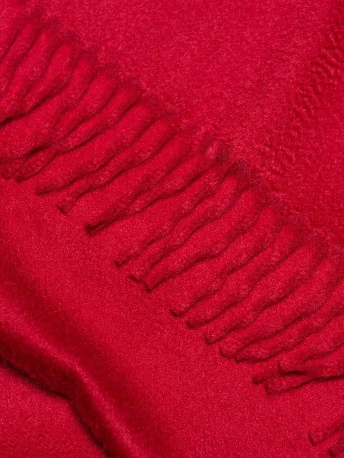 Men Begg X Co Scarves Arran Solid Oversized Cashmere Scarf Carmine