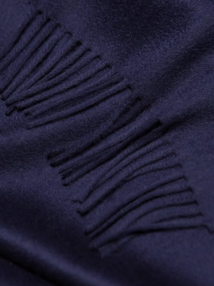 Men Begg X Co Scarves Arran Solid Oversized Cashmere Scarf Navy