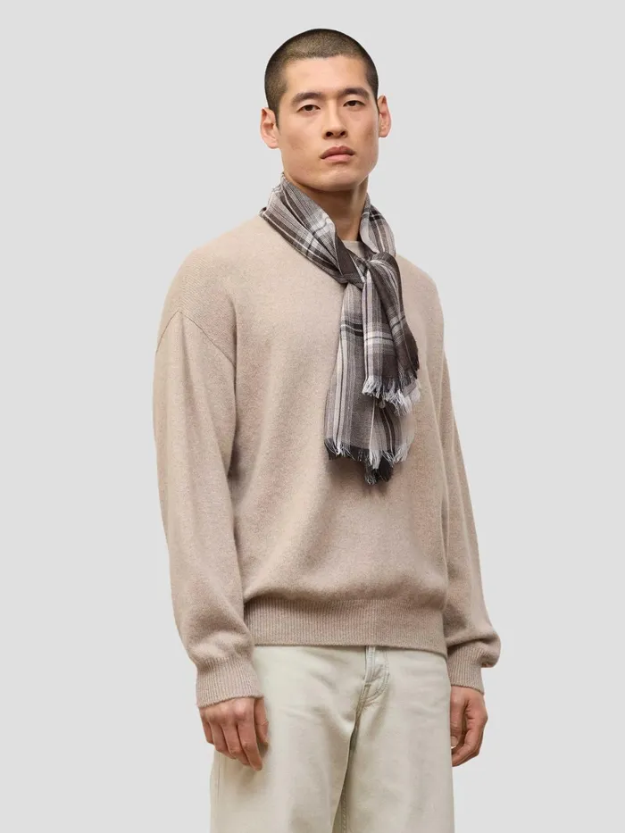 Men Begg X Co Scarves Fiji Hunter Lightweight Scarf Stone Bark