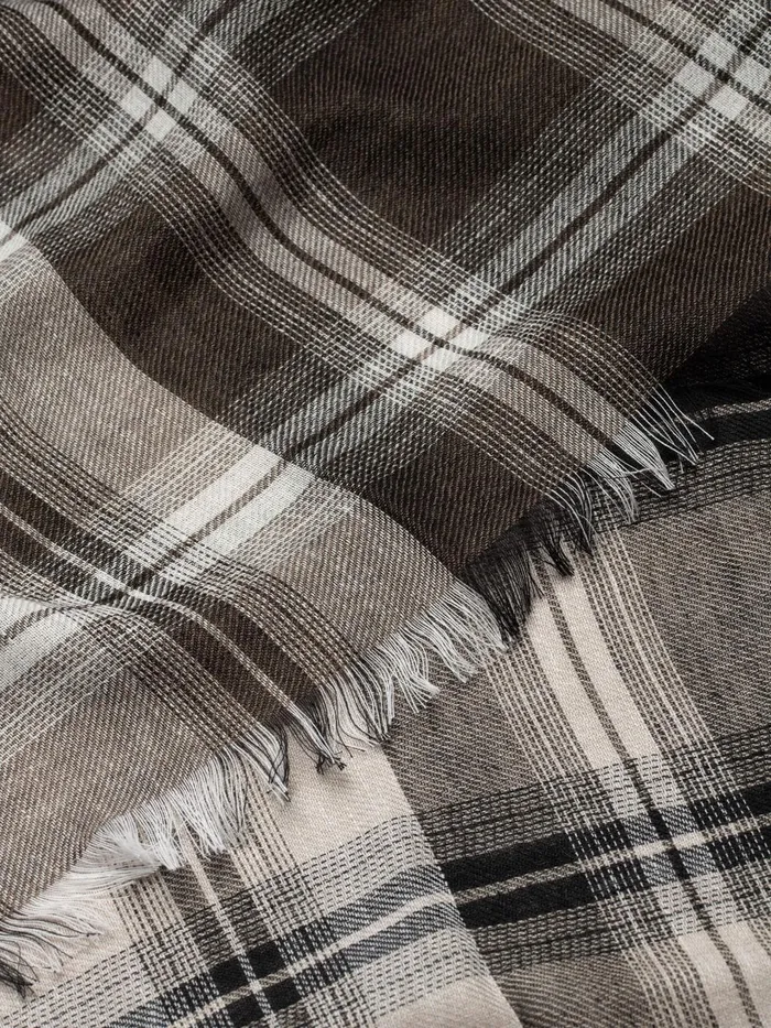 Men Begg X Co Scarves Fiji Hunter Lightweight Scarf Stone Bark