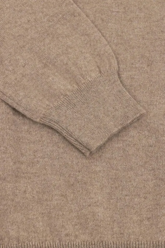 Men Begg X Co Sweaters Heriot Crew Cashmere Sweater Brown Undyed