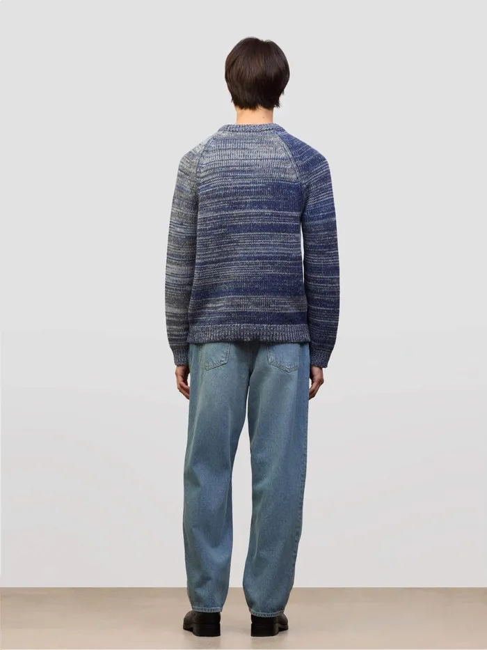 Men Begg X Co Sweaters Kai Crew Cashmere Sweater Denim Multi