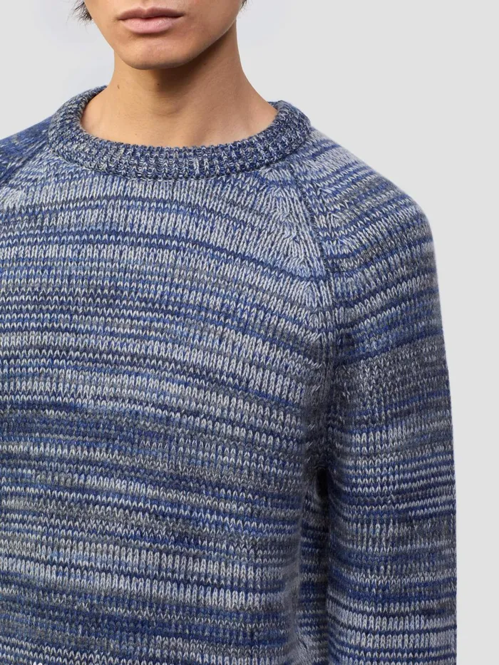 Men Begg X Co Sweaters Kai Crew Cashmere Sweater Denim Multi