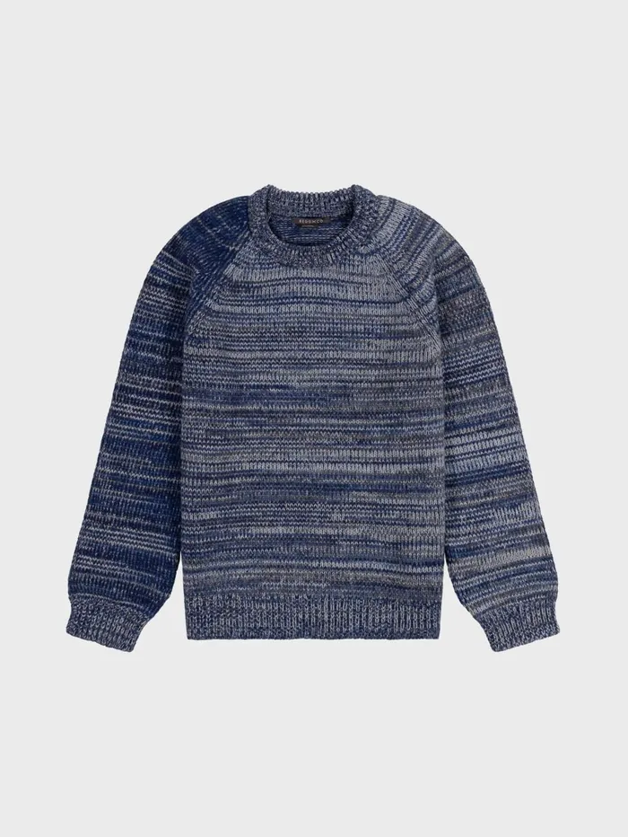 Men Begg X Co Sweaters Kai Crew Cashmere Sweater Denim Multi