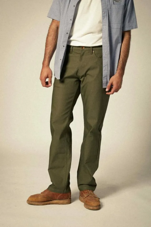 Men Builders 5Pocket Stretch Pant Ivy Green Brixton Pants