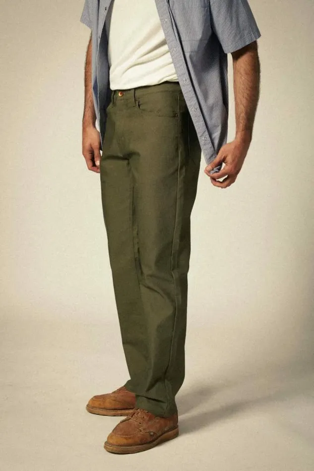 Men Builders 5Pocket Stretch Pant Ivy Green Brixton Pants