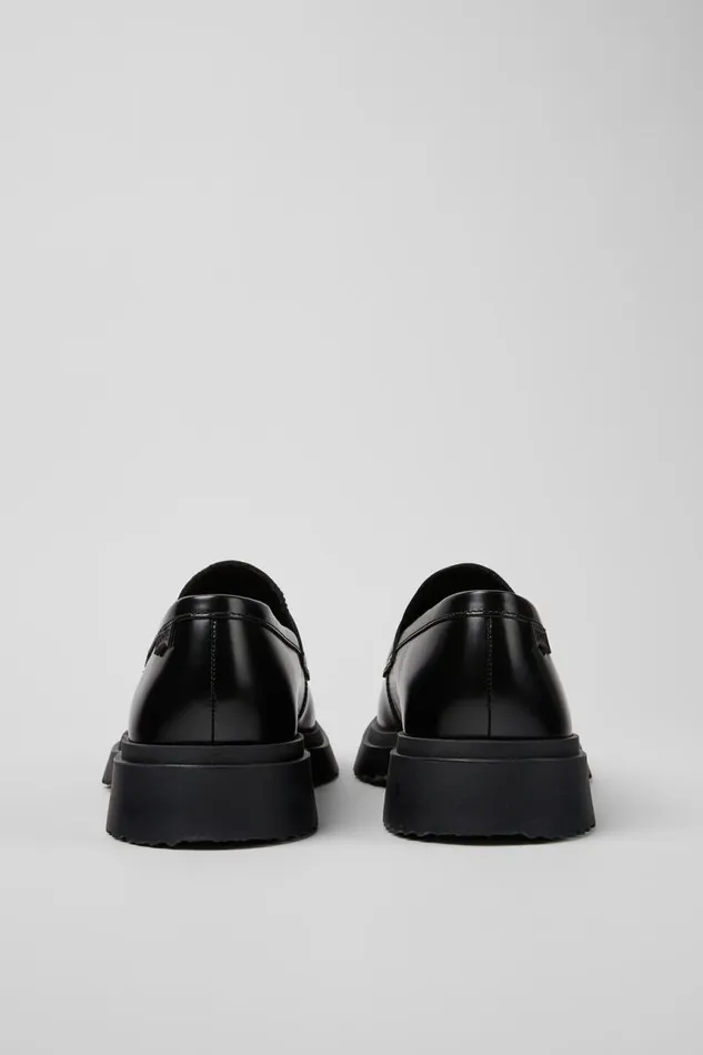 Men Camper Formal Shoes Walden Black Leather Loafers
