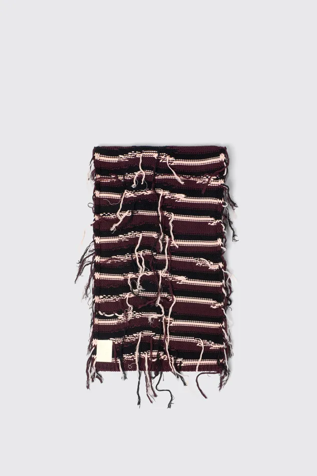 Men Camper Knit Knit Scarf Brown Intarsia Knit Scarf Men Camper Knit Knit Scarf Brown Intarsia Knit Scarf