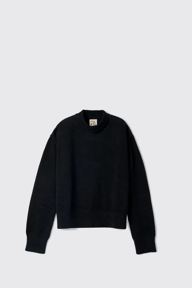 Men Camper Knit Melange Knit Sweater Black Melange Knit Sweater Men Camper Knit Melange Knit Sweater Black Melange Knit Sweater