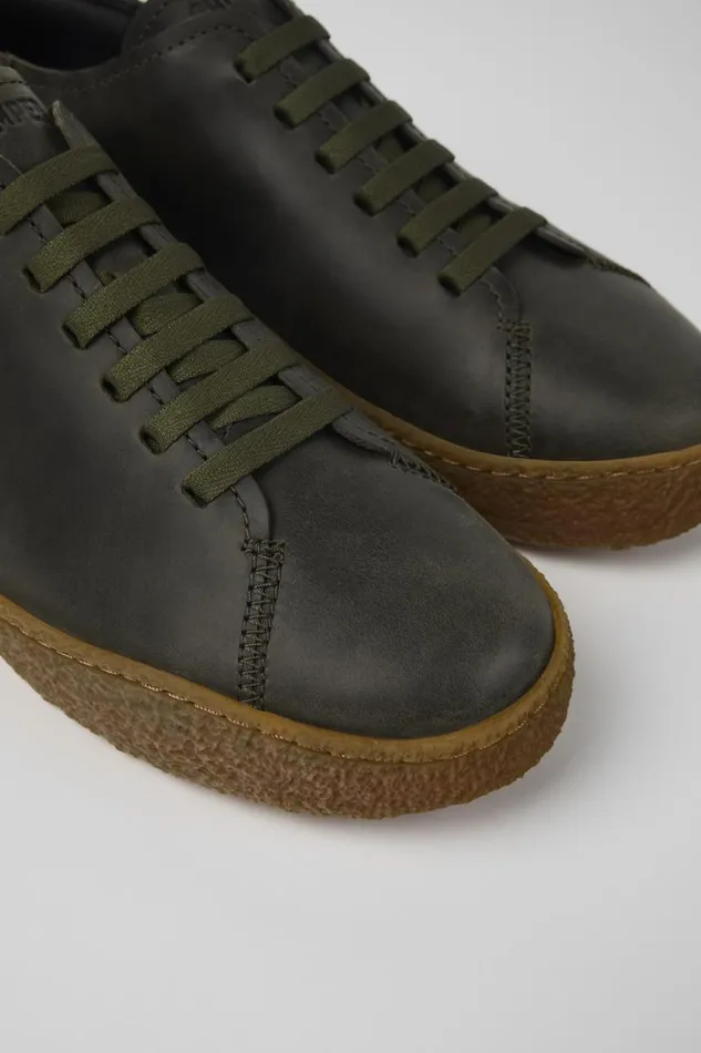 Men Camper Sneakers Peu Terreno Green Nubuck Shoes