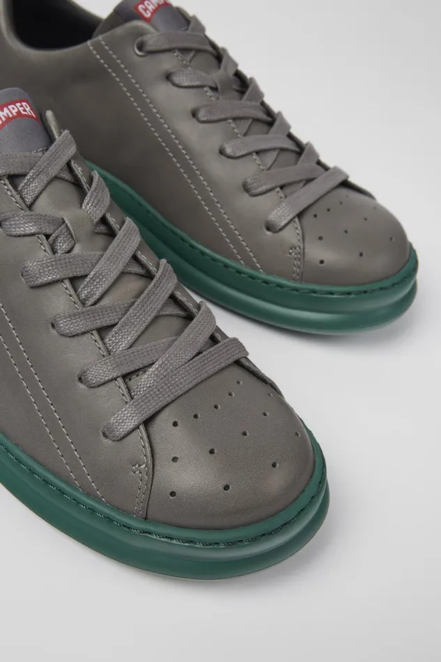 Men Camper Sneakers Runner Gray Leather Sneakers