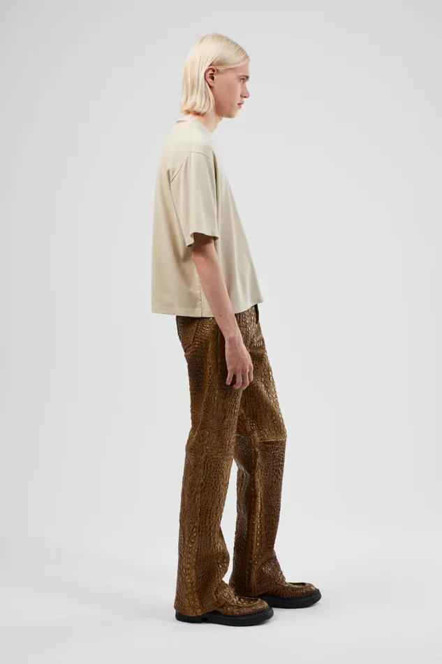 Men Camper TrousersandShorts Leather Pants Brown Leather Trousers Men Camper TrousersandShorts Leather Pants Brown Leather Trousers
