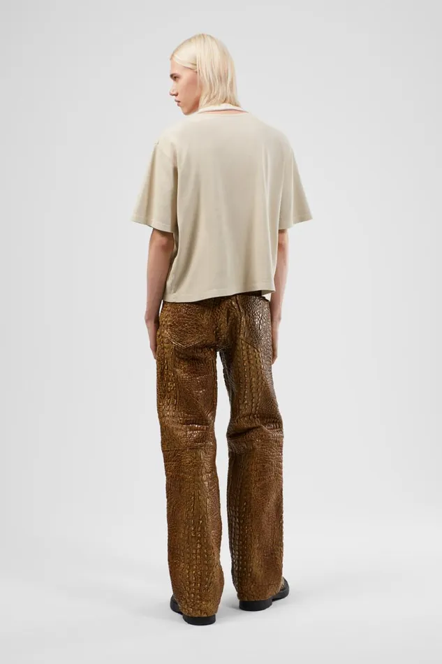 Men Camper TrousersandShorts Leather Pants Brown Leather Trousers Men Camper TrousersandShorts Leather Pants Brown Leather Trousers