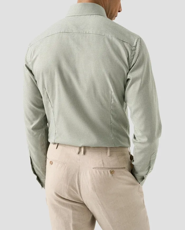 Men Check Signature Oxford Shirt Green Eton Dress Shirts Men Check Signature Oxford Shirt Green Eton Dress Shirts