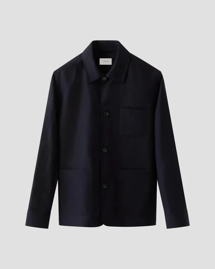 Men Chore Jacket Blue Eton Overshirts Men Chore Jacket Blue Eton Overshirts