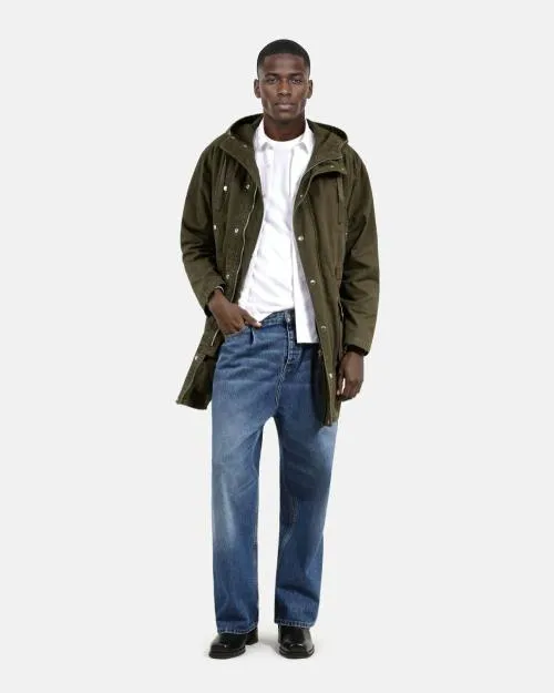 Men Coats and Jackets The Kooples Khaki Hooded Parka Kaki